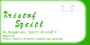 kristof szeitl business card